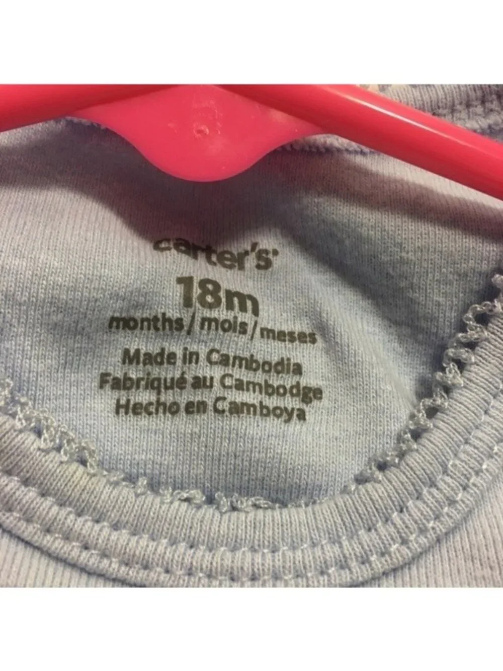 Carters Baby One Piece Body Suit Mommy's Mini Baby Blue Size 18M